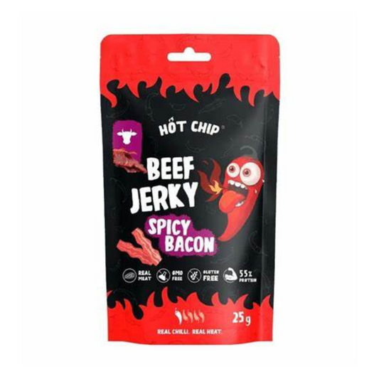 Hot Chip Beef Jerky Spicy Bacon - Carne secca Aromatizzata al bacon
