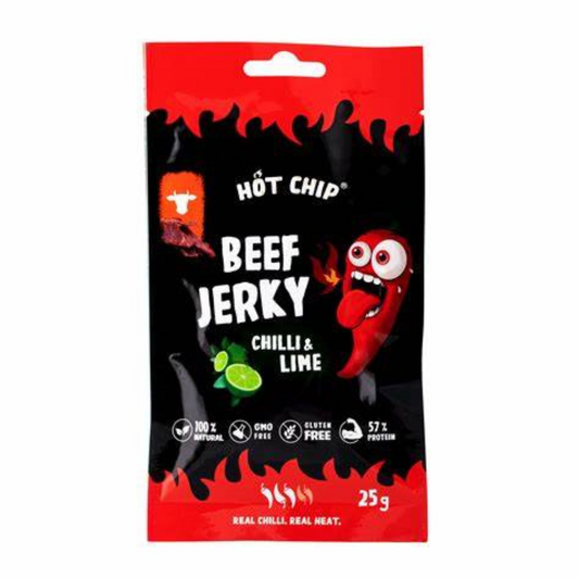 Hot Chip Beef Jerky Chilli & Lime - Carne secca aromatizzata al Chilli & Lime